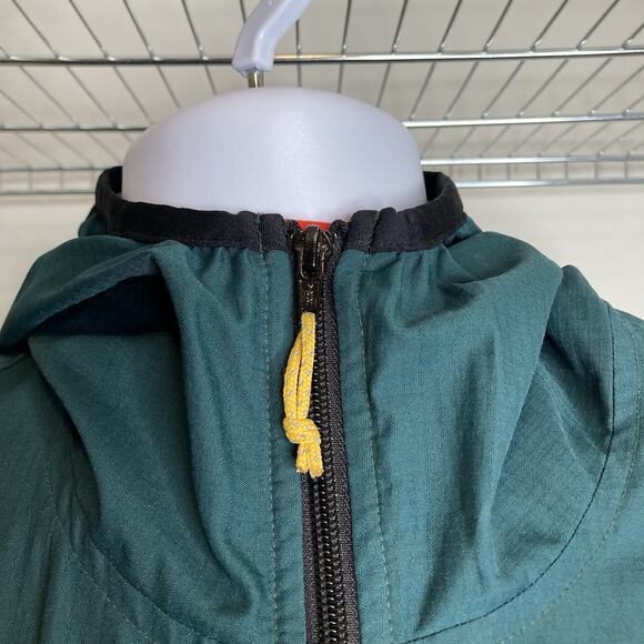 Vintage Alpine Design Men's Green Hooded‎ Full Zip Windbreaker Jacket Size S - Picture 8 of 14